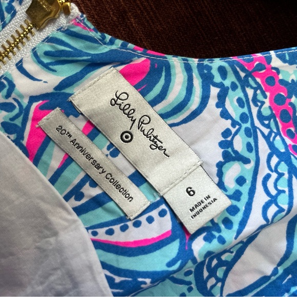 Lilly Pulitzer for Target 20th Anniversary My Fans Shift Dress Mini Pink Size 6 - Picture 5 of 5